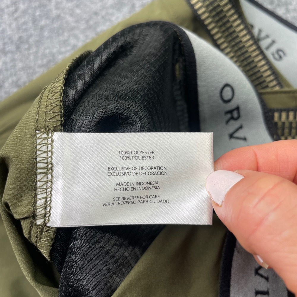 Orvis Cargo Shorts Mens 38 Green Hiking Outdoor Web Belt Lightweight Pocketed - Picture 4 of 10